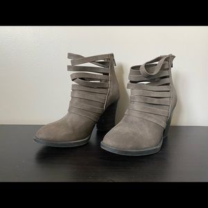 Tan suede bootie